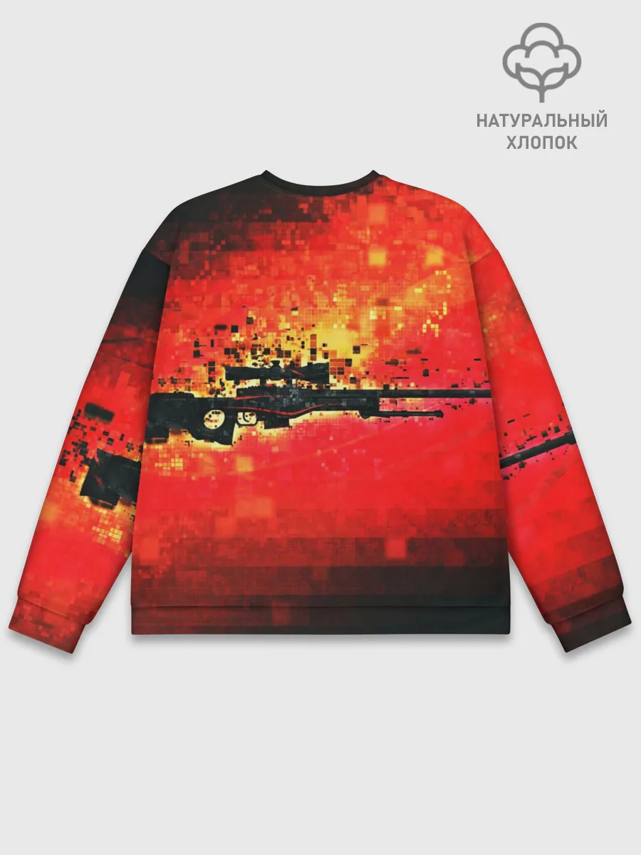 Мужской свитшот базовый / cs go:AWP:Red Line