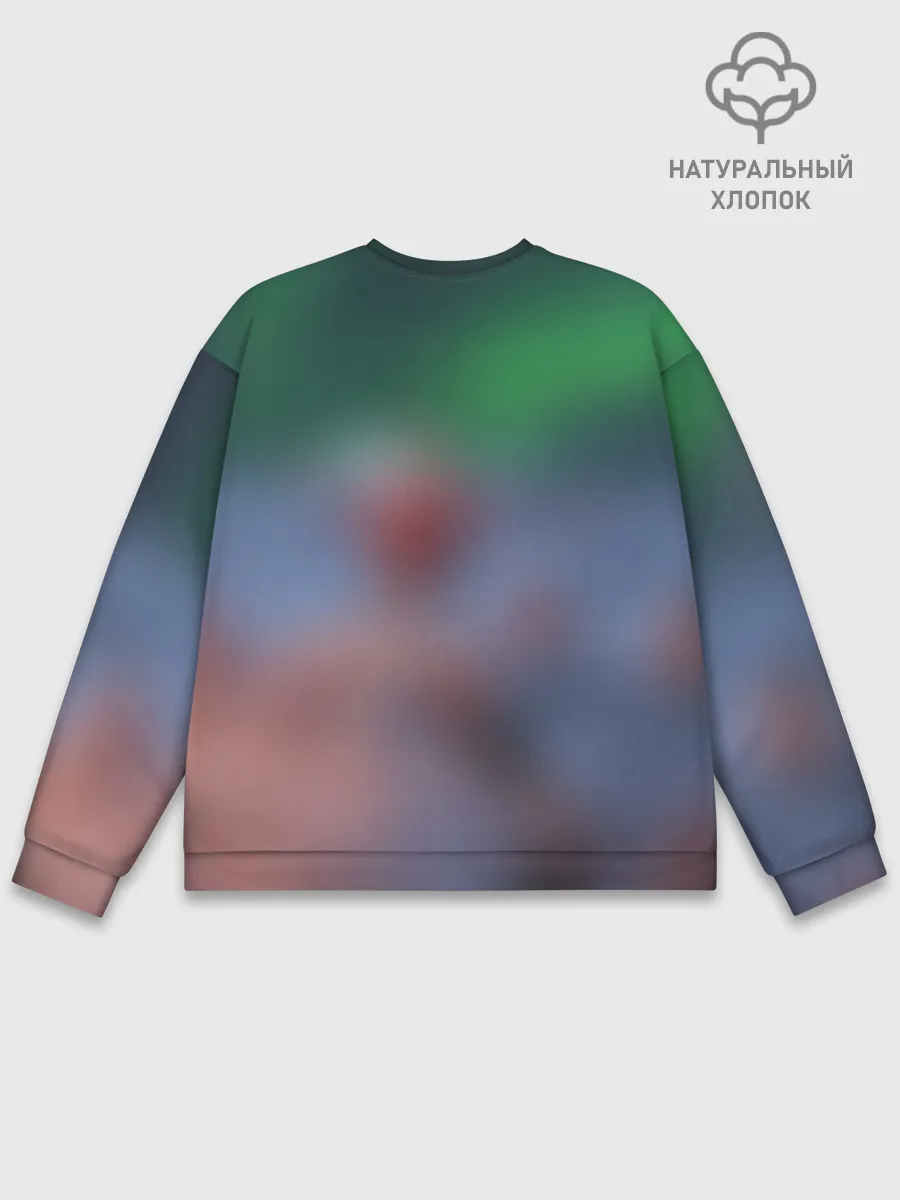 Мужской свитшот базовый / Дед мороз и снеговики-зомби