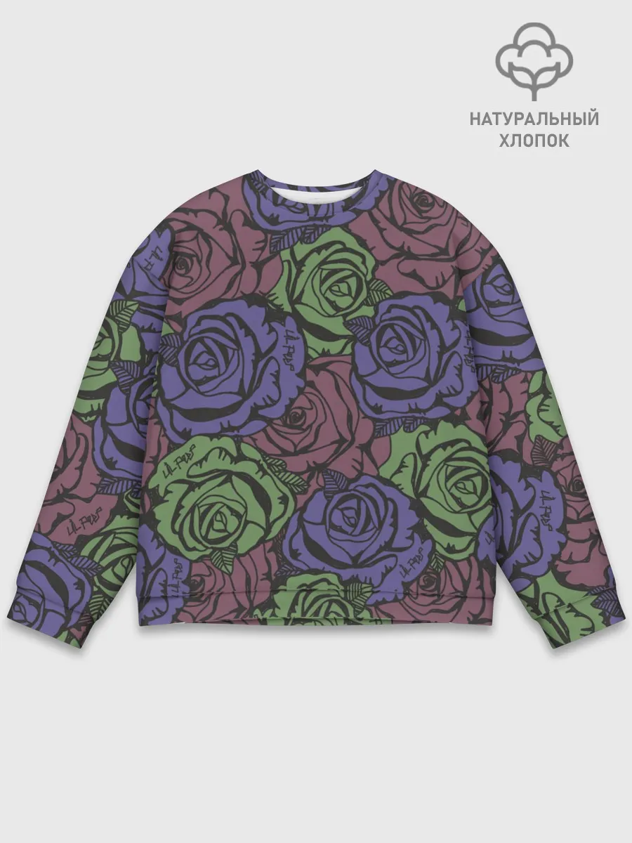 Мужской свитшот базовый / Розы Лил Пипа