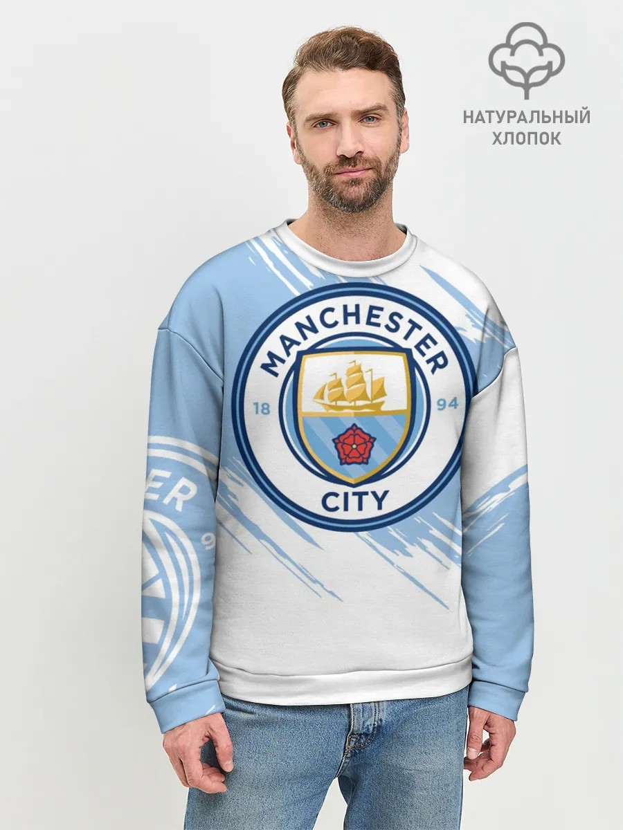 Мужской свитшот базовый / Манчестер Сити