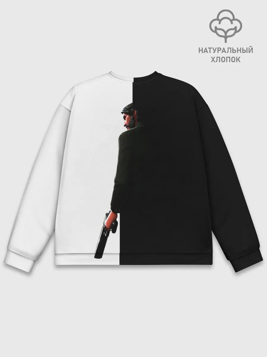 Мужской свитшот базовый / The Reaper Half Black Fortnite