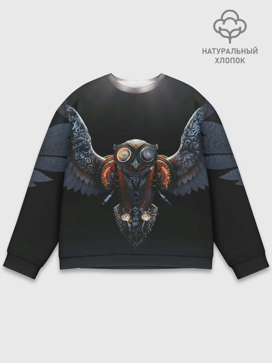 Мужской свитшот базовый / Steampunk owl