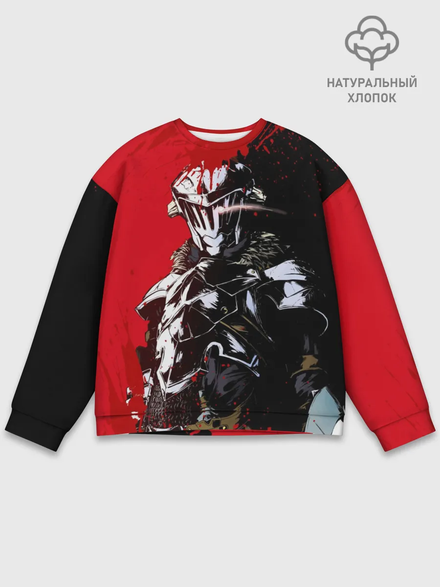 Мужской свитшот базовый / Goblin Slayer red and black