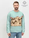Мужской свитшот базовый / Мопсы