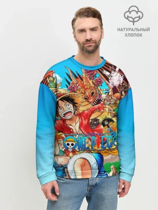 Мужской свитшот базовый / куча мала One Piece