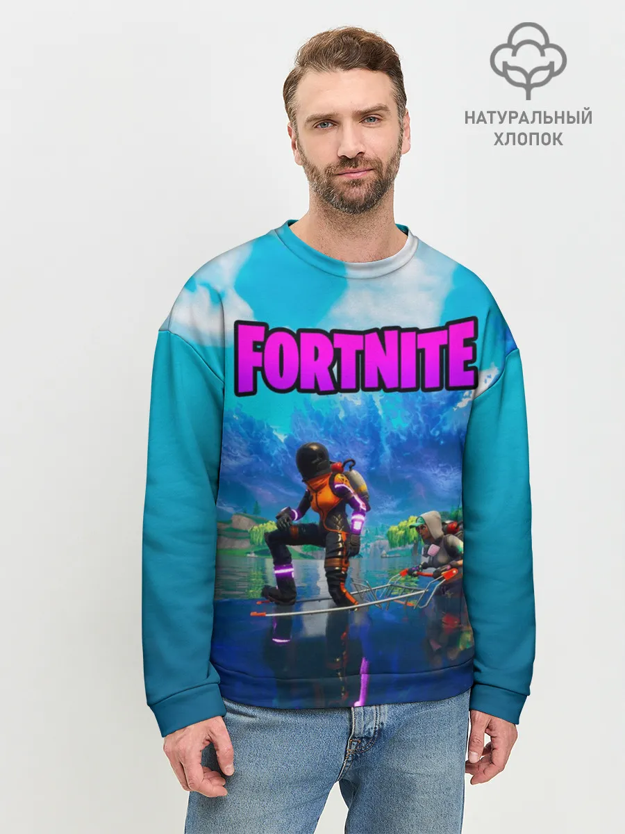 Мужской свитшот базовый / Fortnite повозка