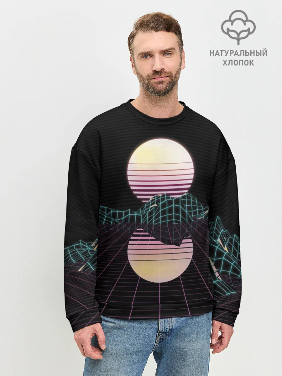 Мужской свитшот базовый / Retro Wave