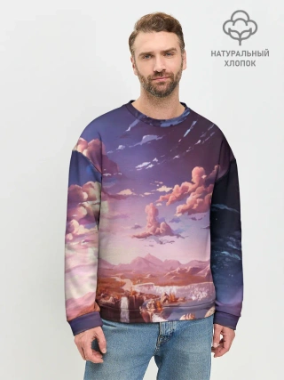 Мужской свитшот базовый / Фантастический закат