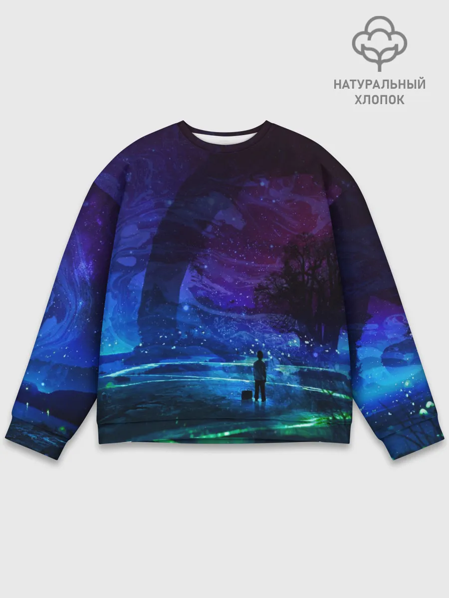 Мужской свитшот базовый / Парень и космос