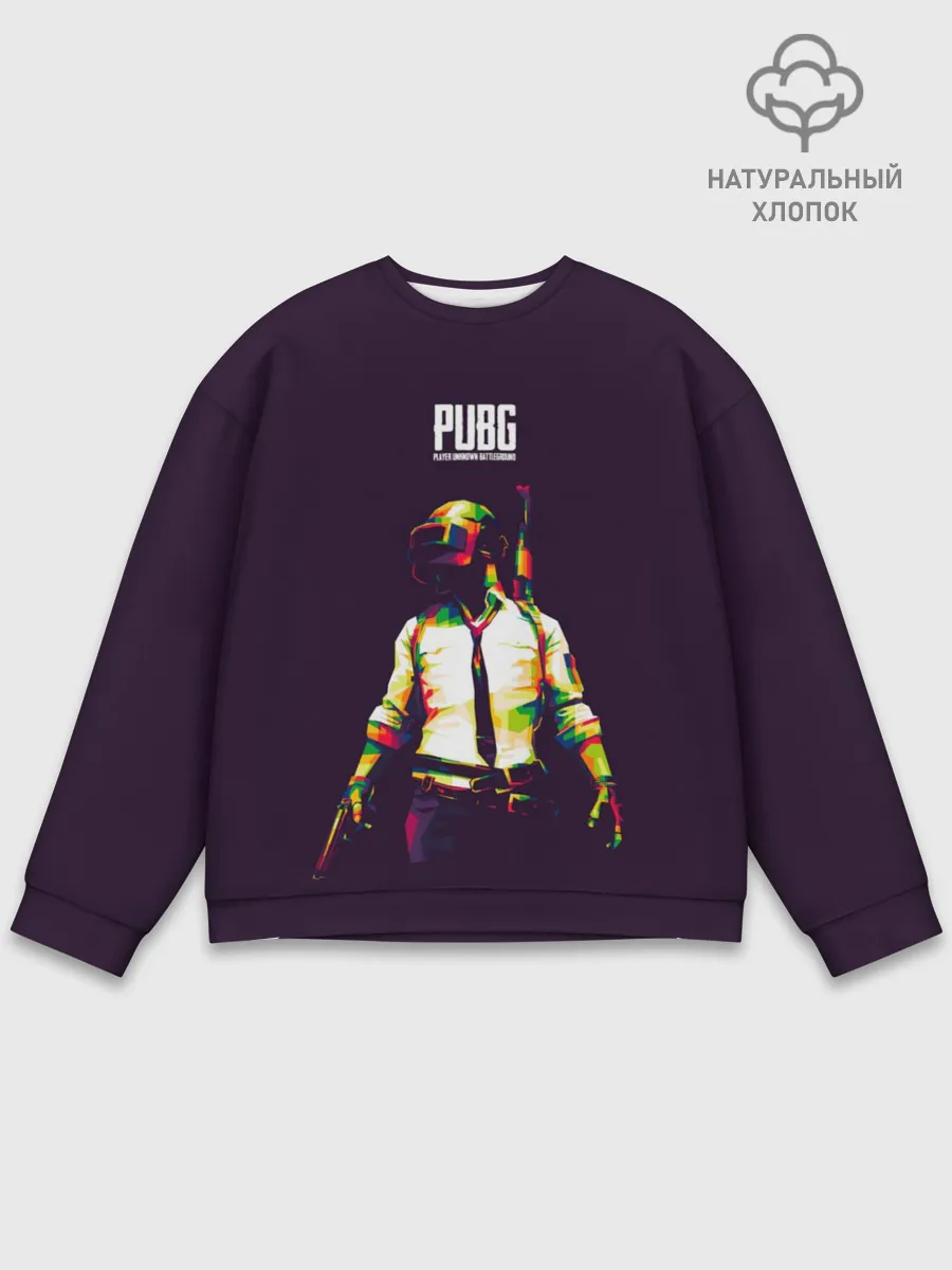 Мужской свитшот базовый / PUBG. Lowpoly