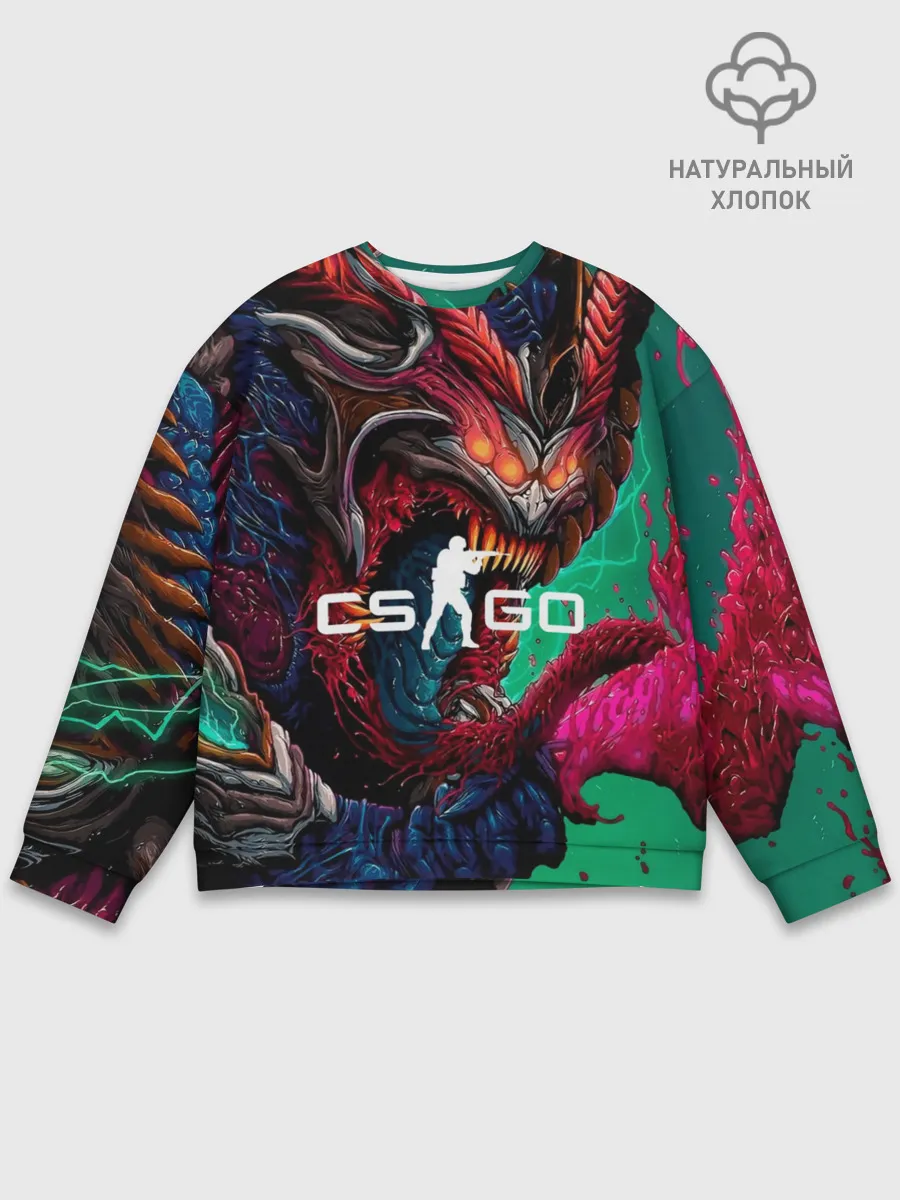 Мужской свитшот базовый / CS GO hyper beast skin