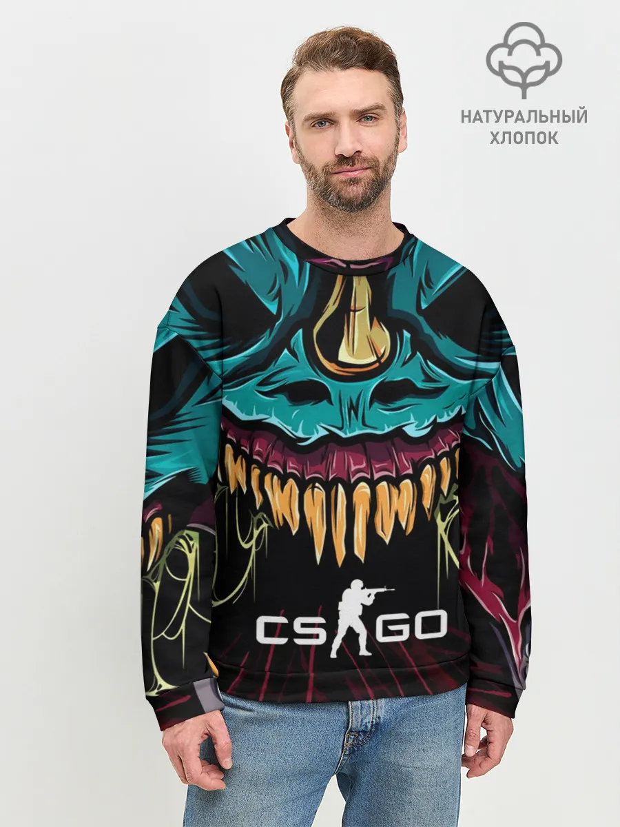 Мужской свитшот базовый / CS GO hyper beast skin