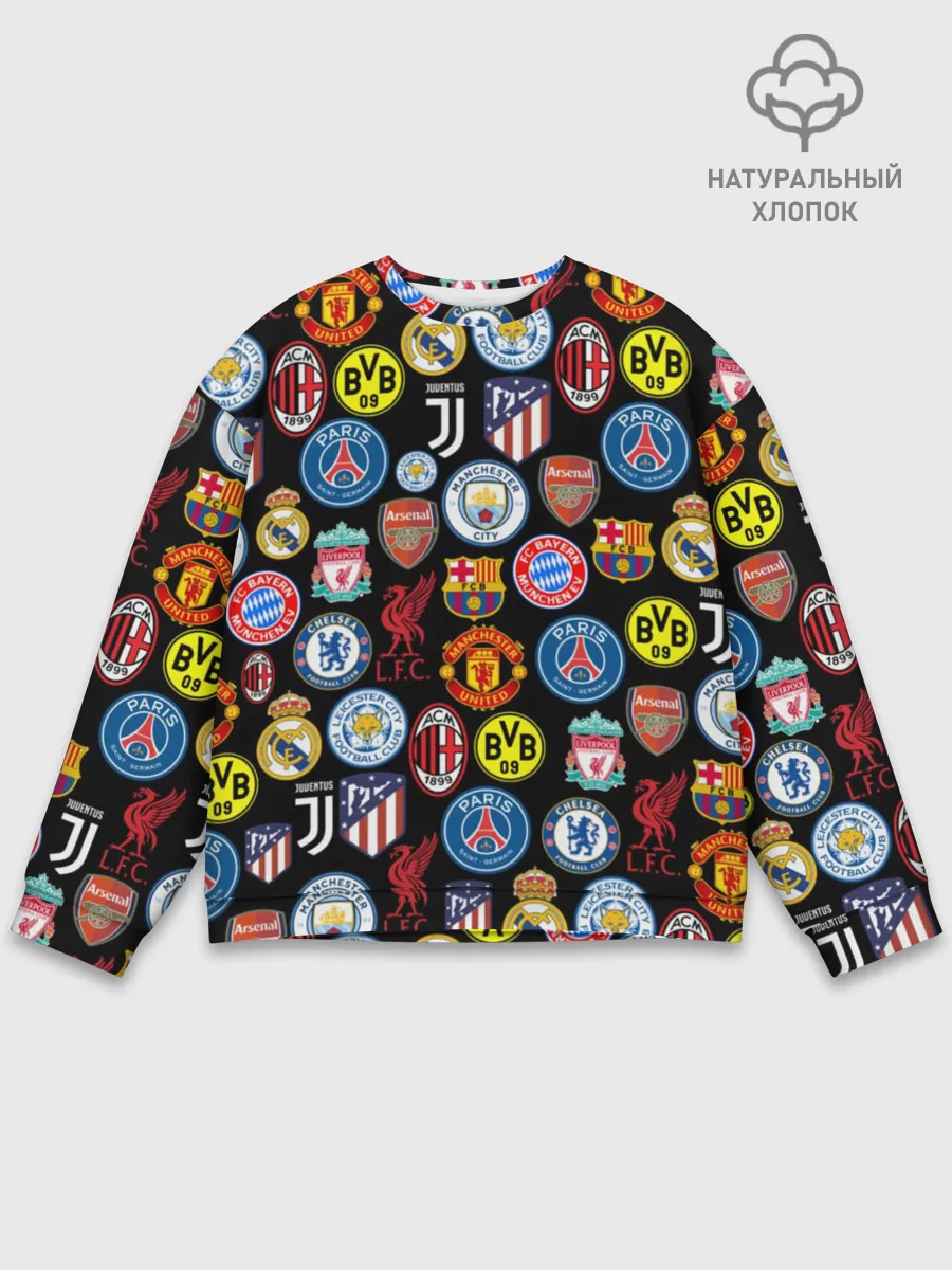 Мужской свитшот базовый / ЛОГО ФУТБОЛЬНЫХ КОМАНД