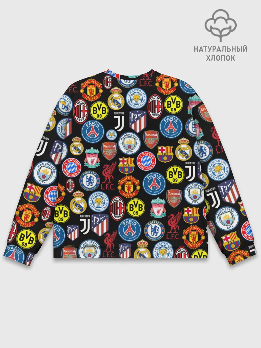 Мужской свитшот базовый / ЛОГО ФУТБОЛЬНЫХ КОМАНД