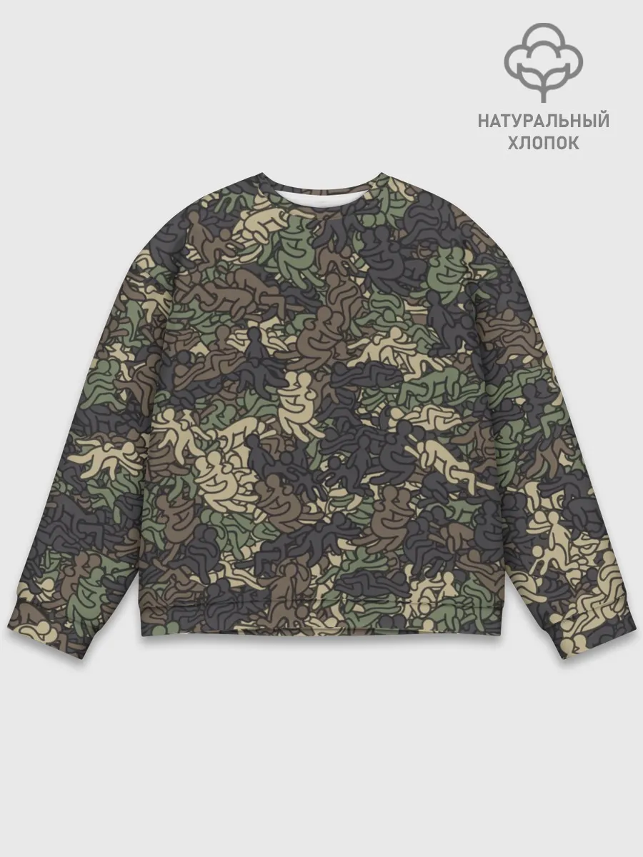 Мужской свитшот базовый / Камуфляж с секс позами