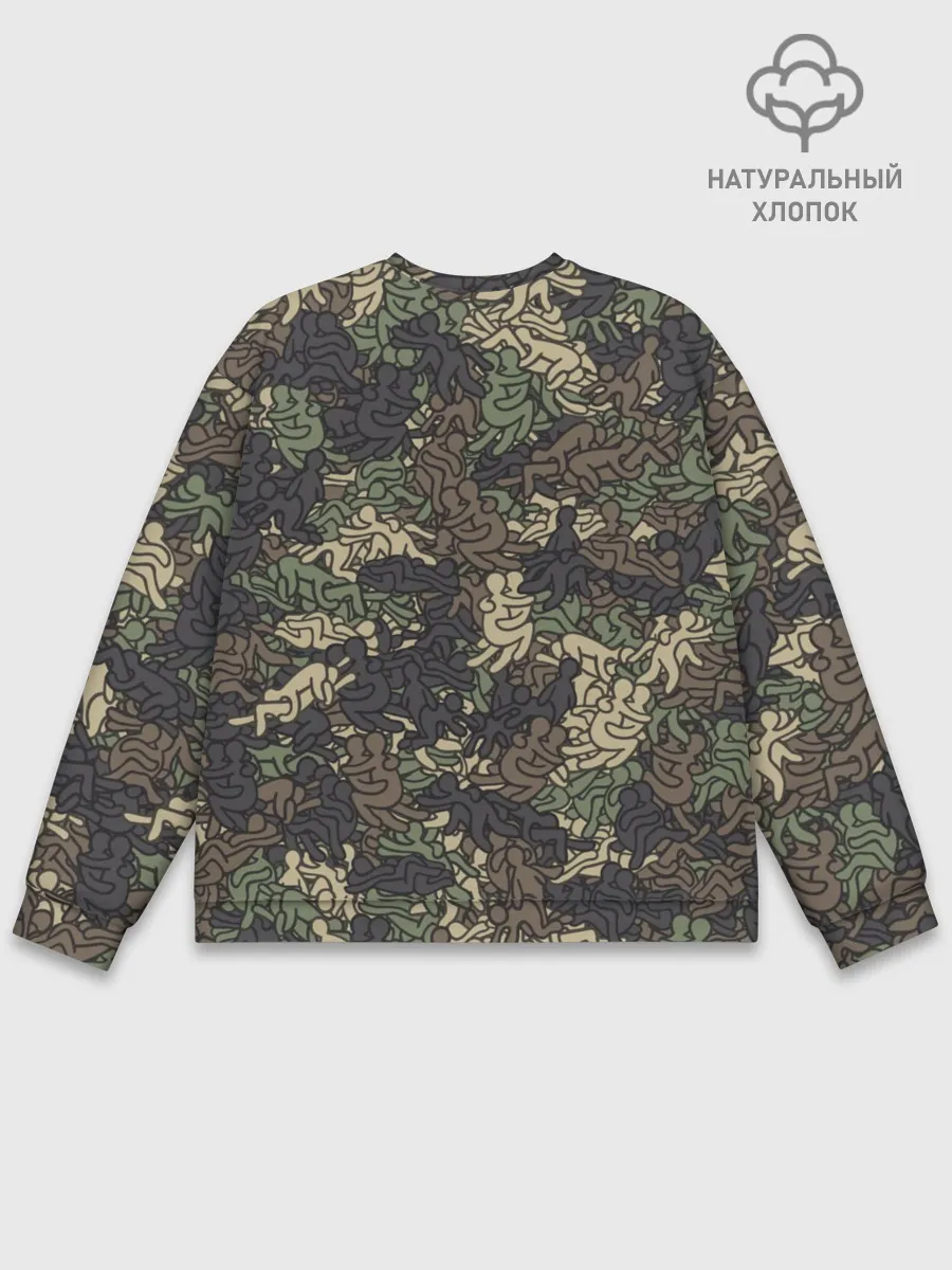 Мужской свитшот базовый / Камуфляж с секс позами