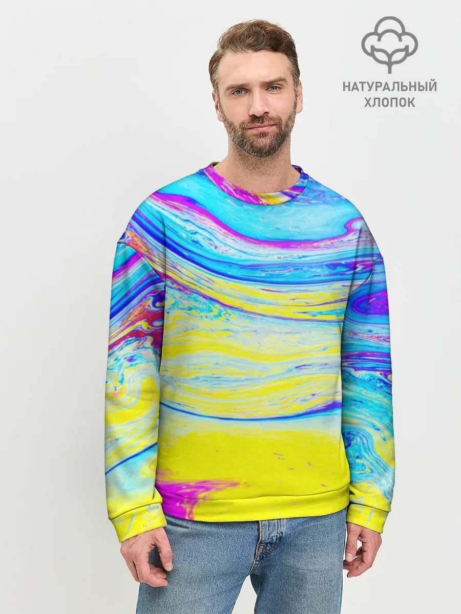 Мужской свитшот базовый / Разводы красок