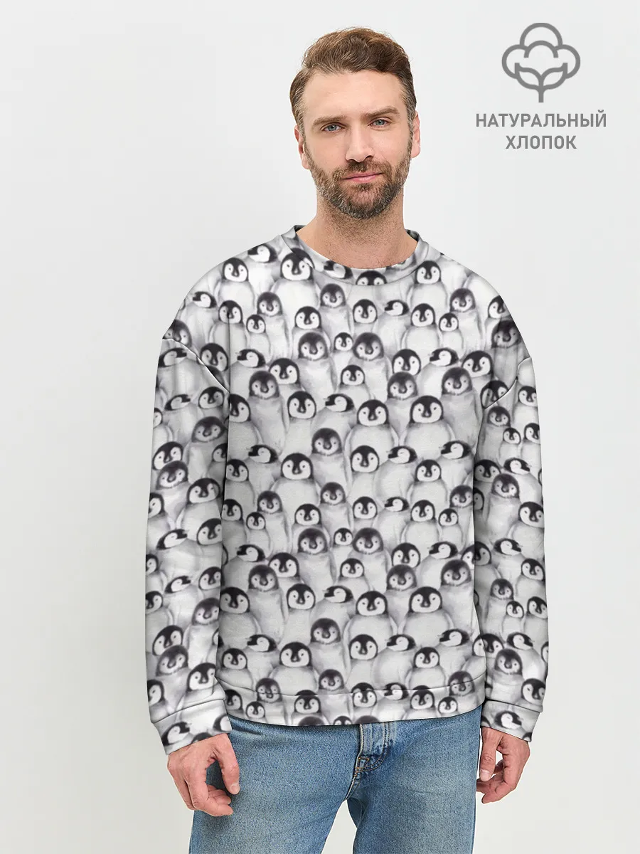 Мужской свитшот базовый / Пингвинчики