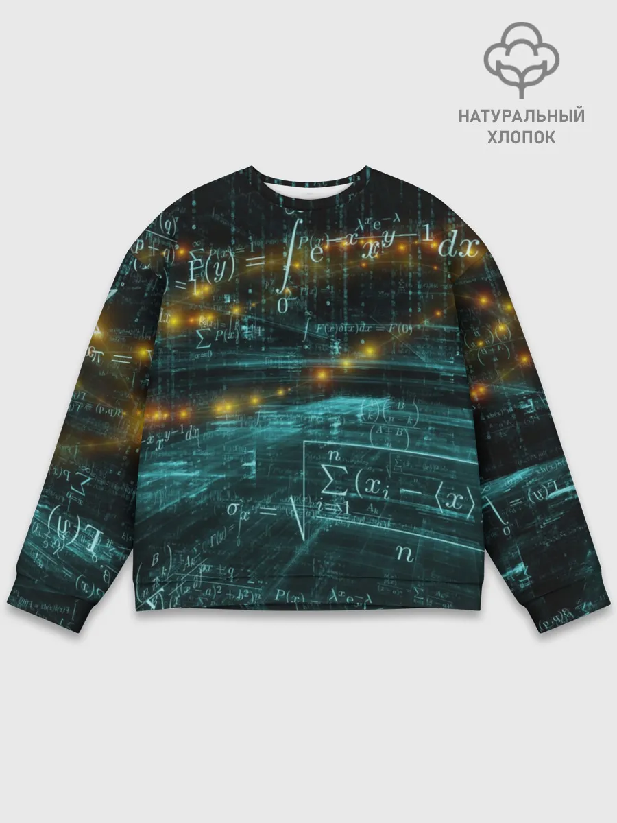 Мужской свитшот базовый / Формулы в пространстве