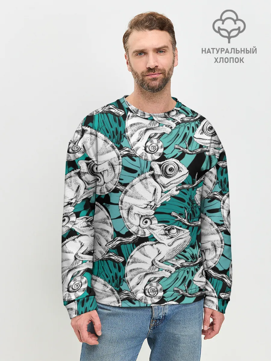 Мужской свитшот базовый / Хамелеоны