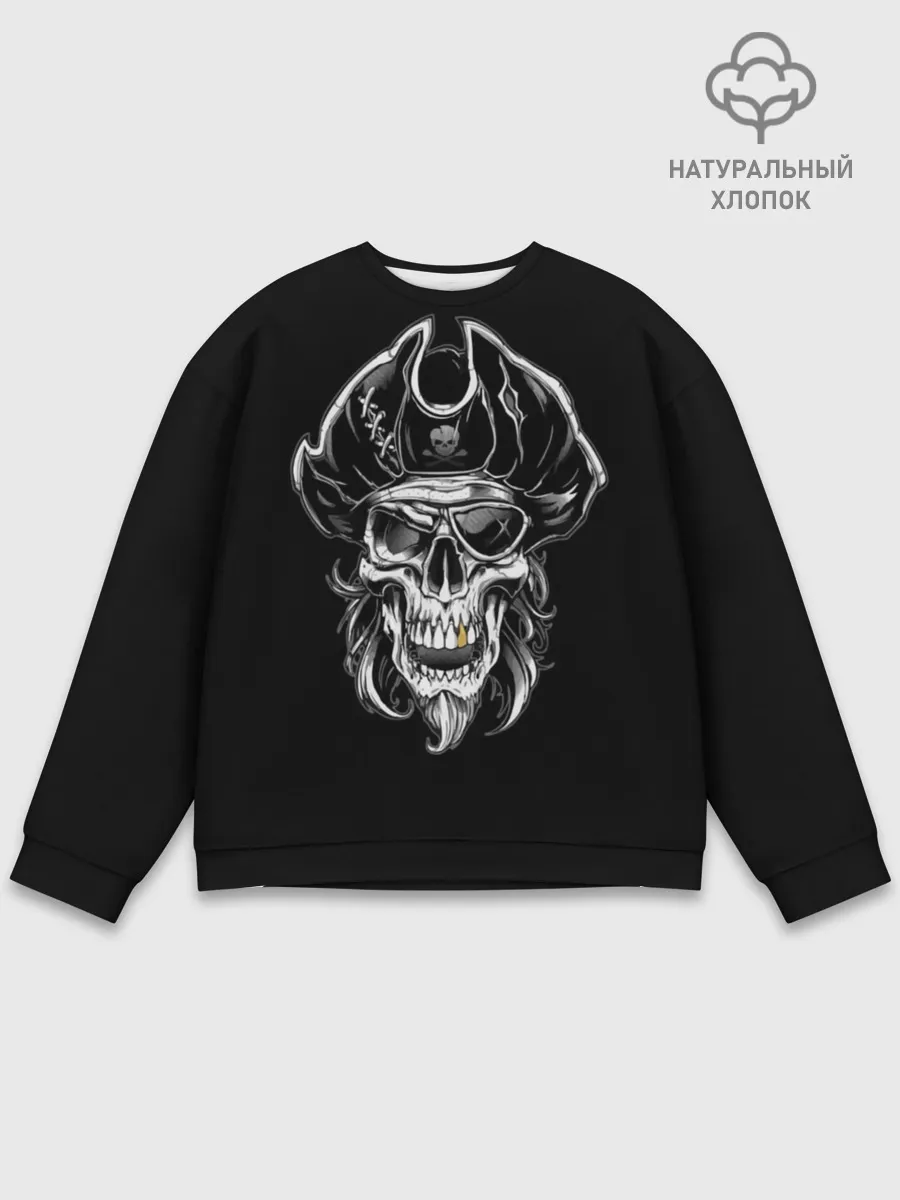 Мужской свитшот базовый / Пиратский череп