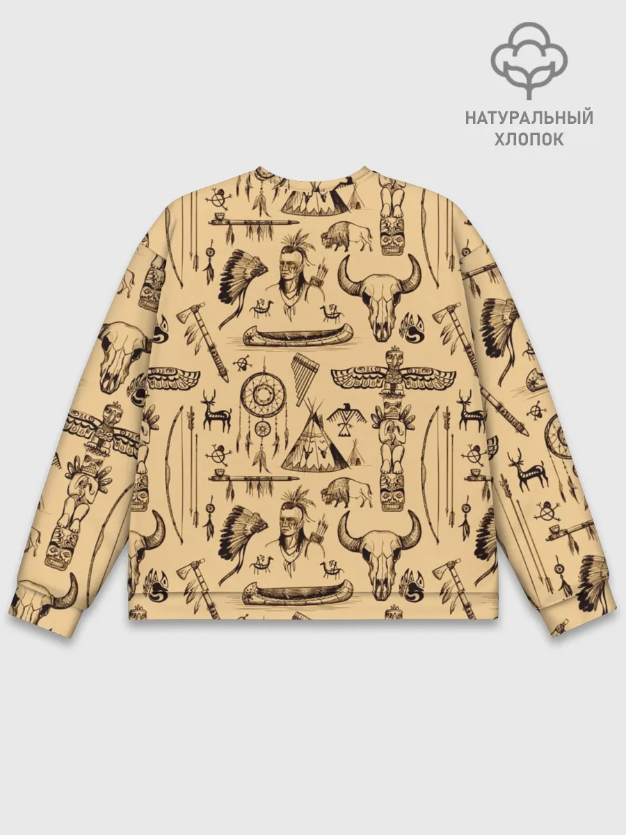 Мужской свитшот базовый / Индейский паттерн