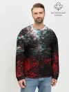 Мужской свитшот базовый / БРЫЗГИ КРАСОК GLITCH