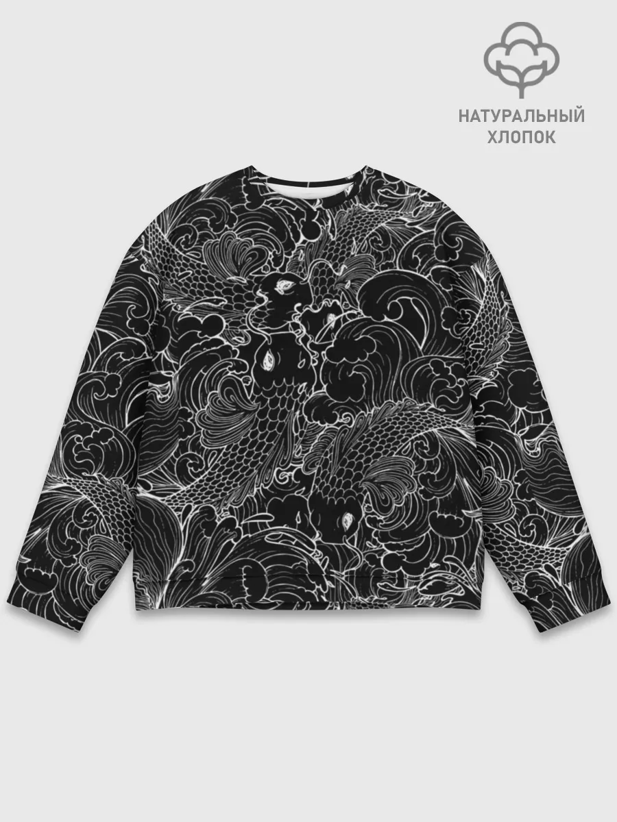 Мужской свитшот базовый / Карпы кои