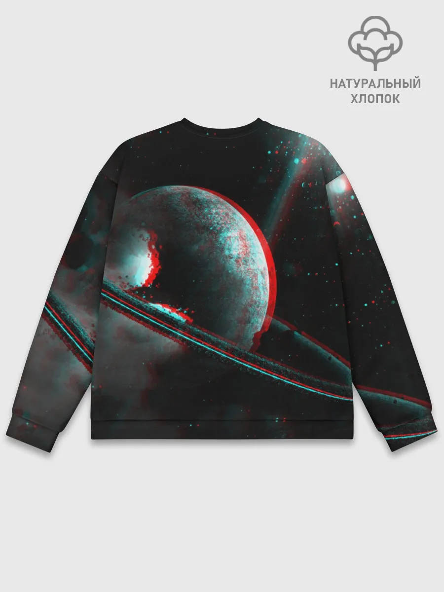 Мужской свитшот базовый / Cosmos Glitch