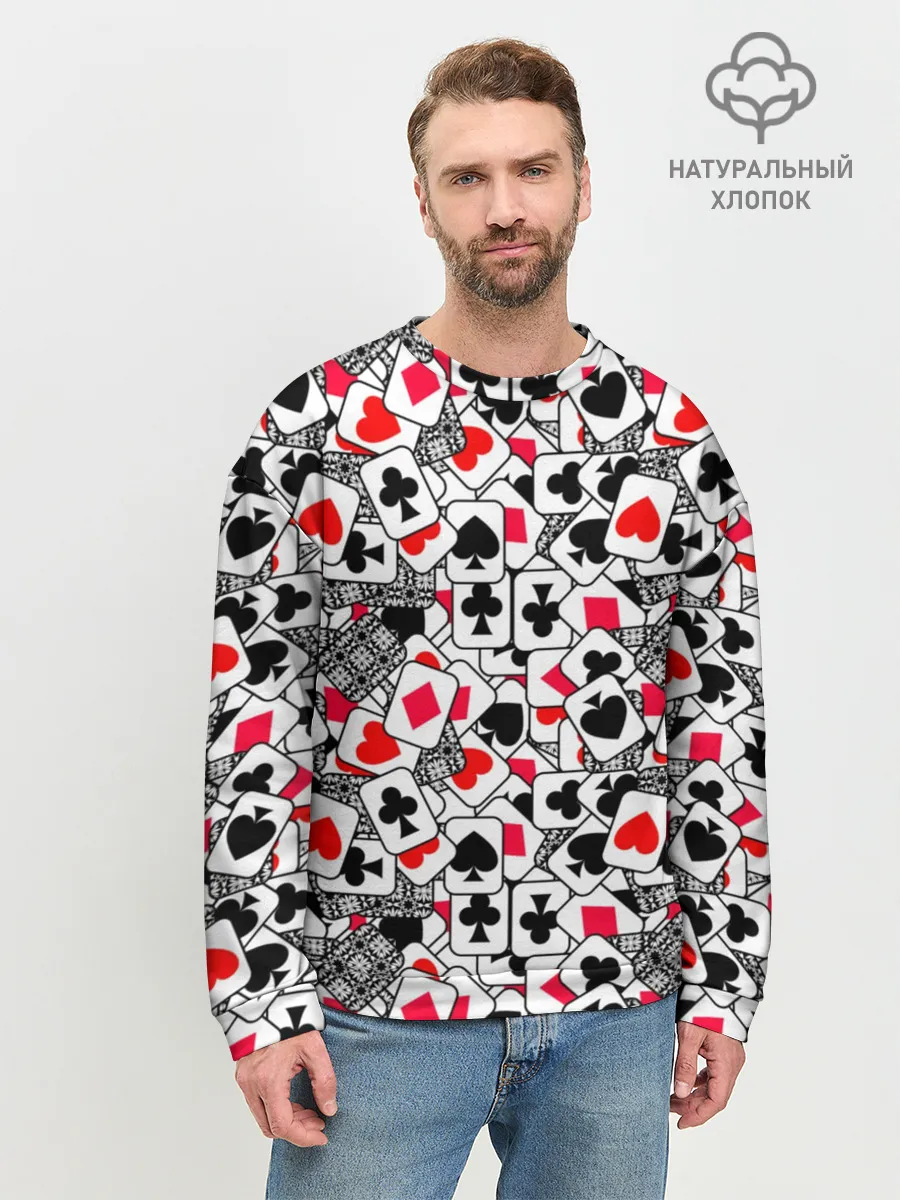 Мужской свитшот базовый / Игральные карты