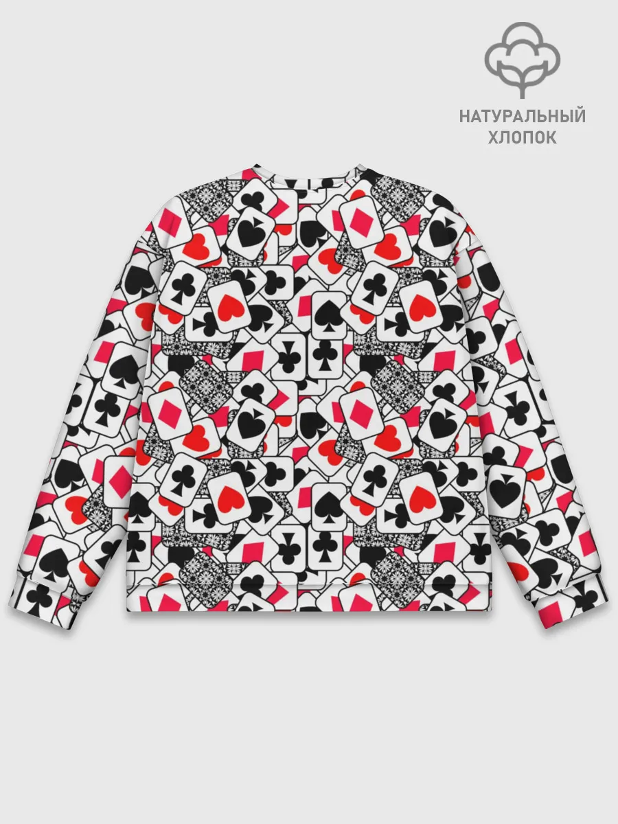 Мужской свитшот базовый / Игральные карты