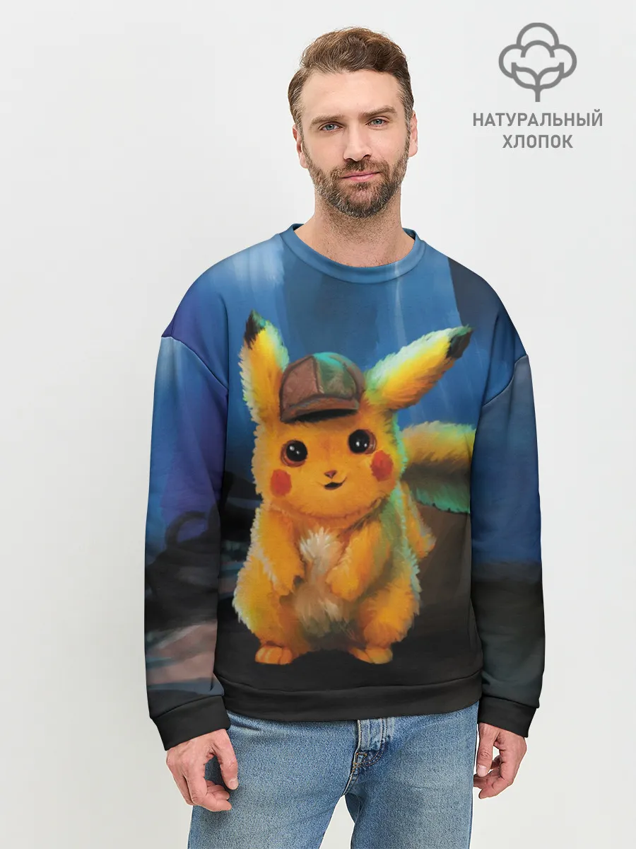 Мужской свитшот базовый / Detective Pikachu