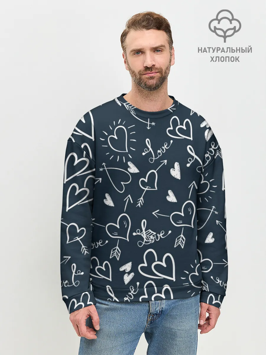 Мужской свитшот базовый / Любовь