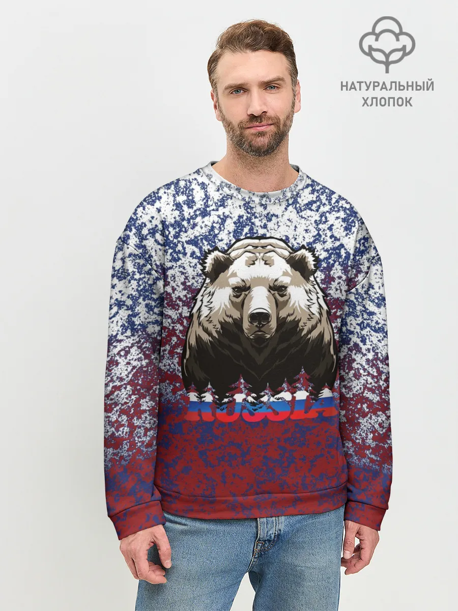 Мужской свитшот базовый / Русский медведь