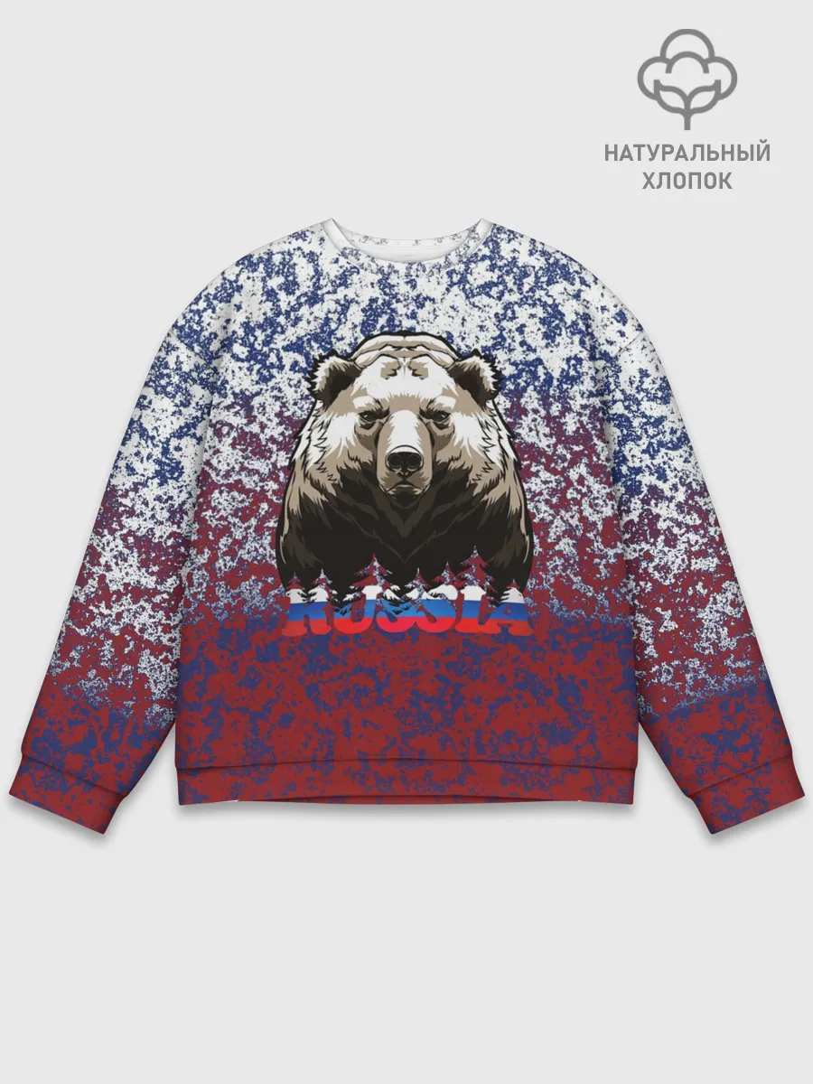 Мужской свитшот базовый / Русский медведь