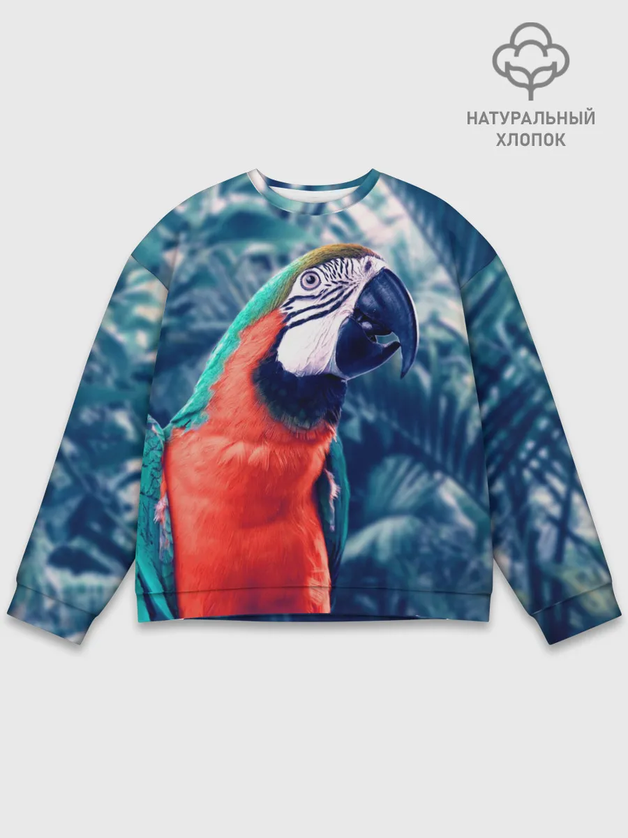 Мужской свитшот базовый / Попугай