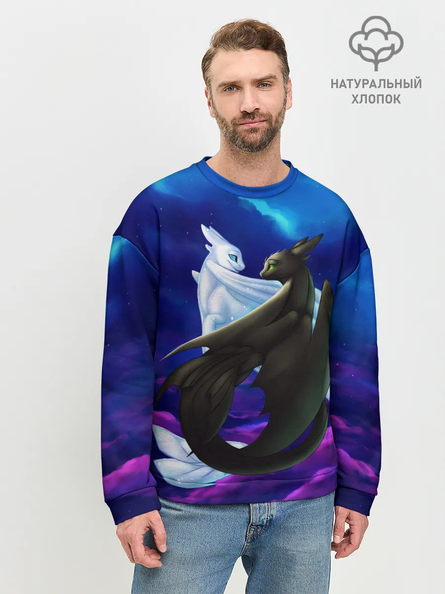 Мужской свитшот базовый / Как приручить дракона