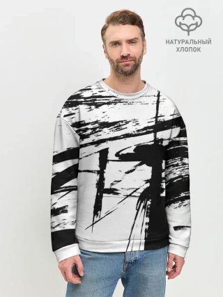 Мужской свитшот базовый / Черно-белая футболка