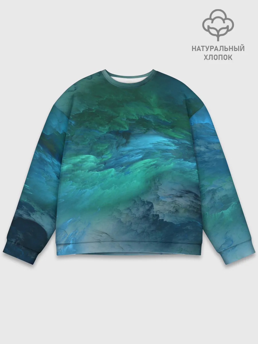 Мужской свитшот базовый / Изумрудные Облака
