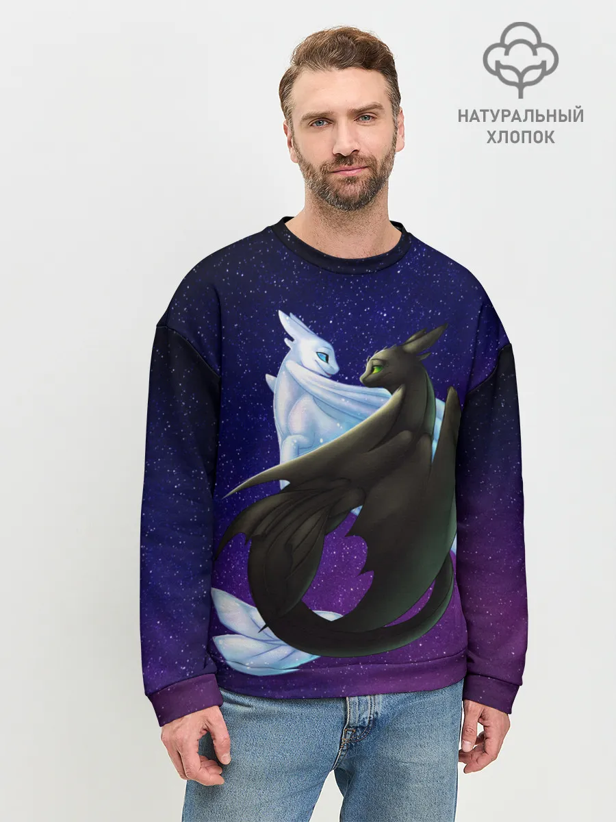 Мужской свитшот базовый / Как приручить дракона