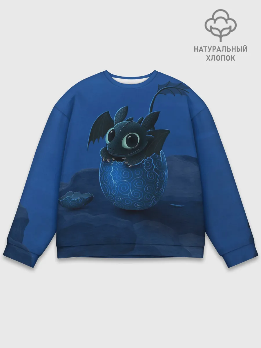 Мужской свитшот базовый / Малыш Беззубик