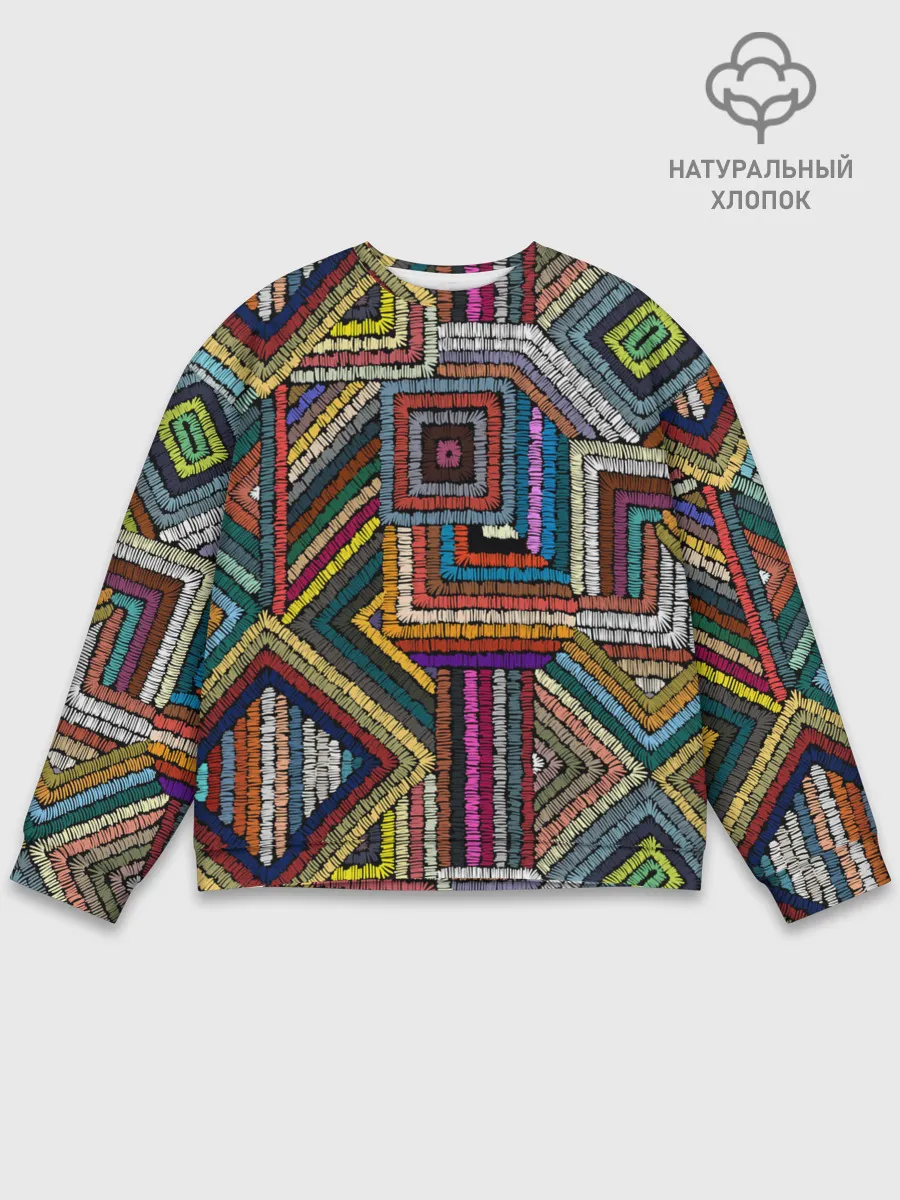 Мужской свитшот базовый / Этнический орнамент