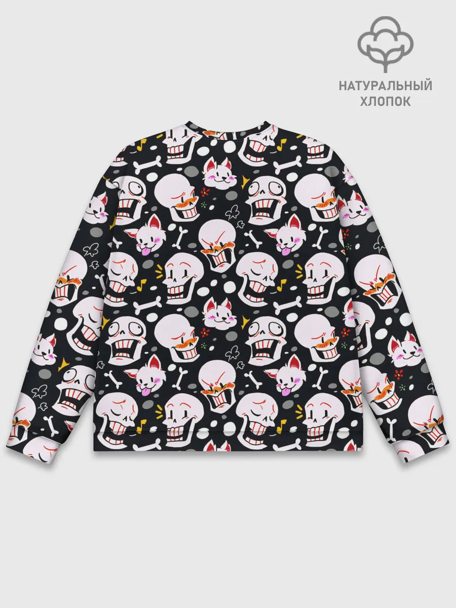 Мужской свитшот базовый / Черепа и Котики