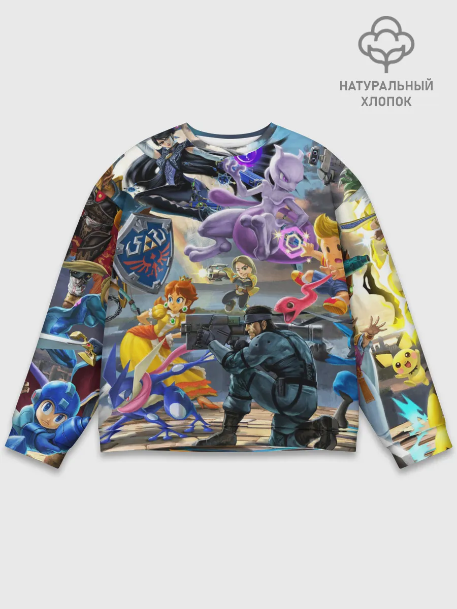 Мужской свитшот базовый / Super Smash Bros ultimate