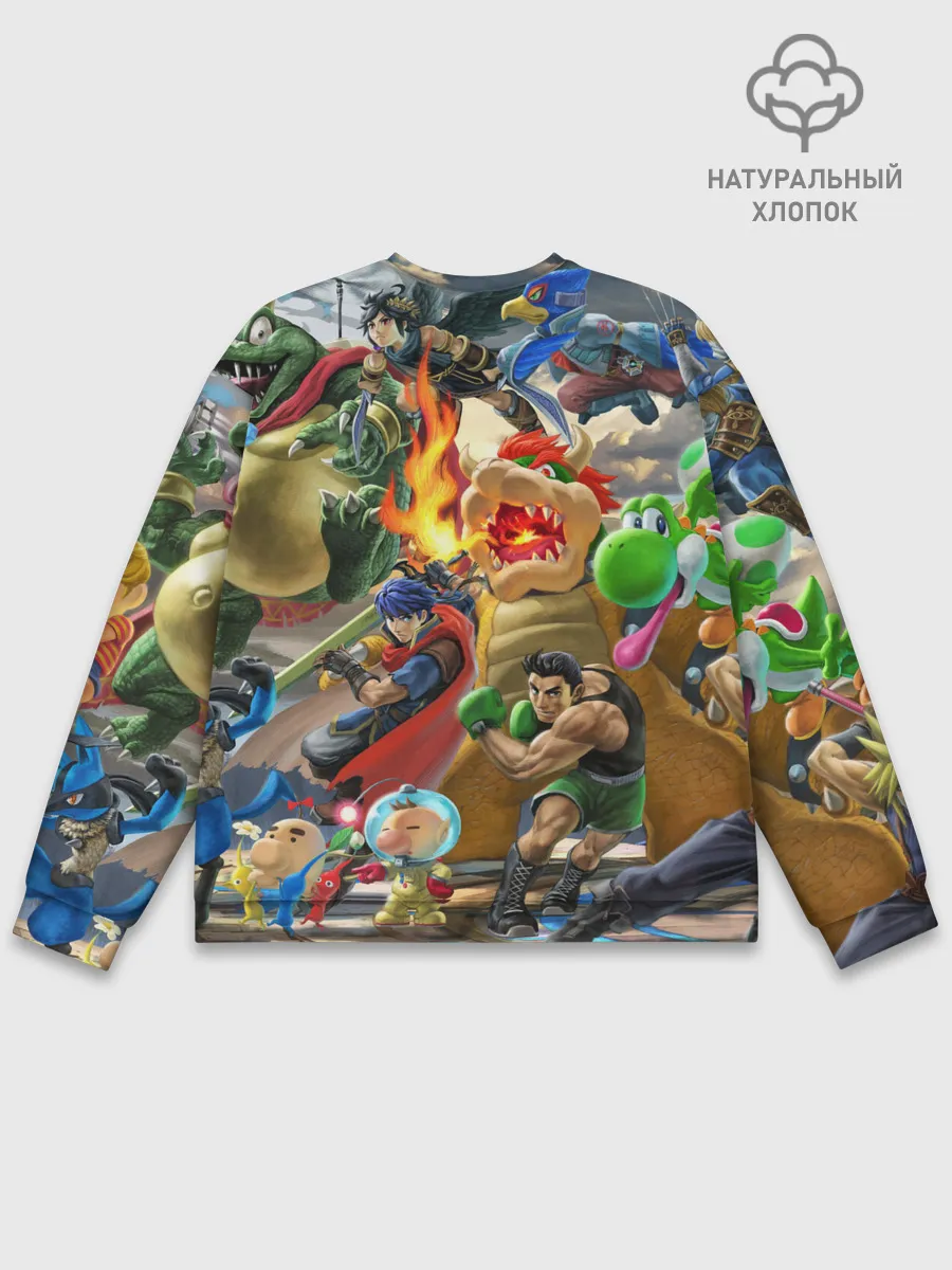 Мужской свитшот базовый / Super Smash Bros ultimate