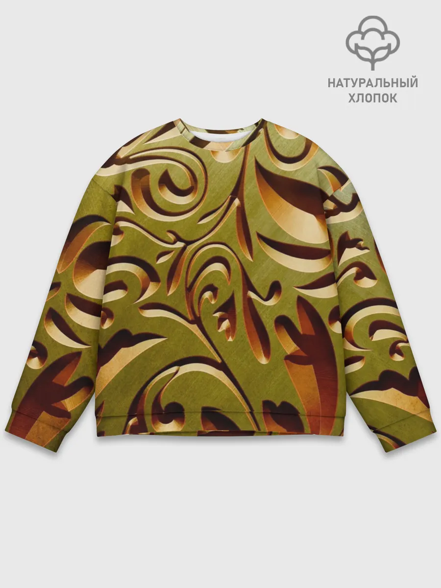 Мужской свитшот базовый / Вырез по дереву