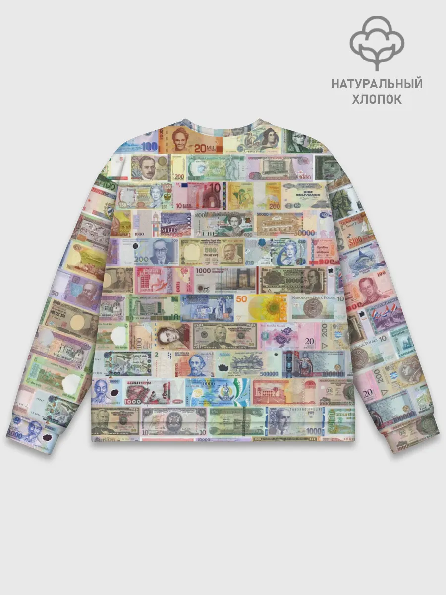 Мужской свитшот базовый / Деньги мира