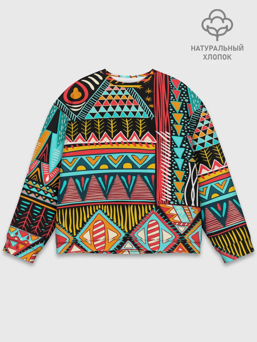 Мужской свитшот базовый / Африканский стиль