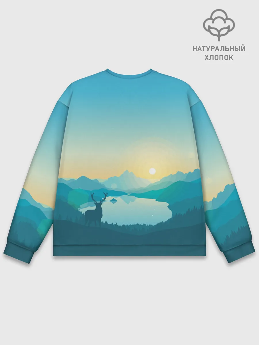 Мужской свитшот базовый / Векторная природа