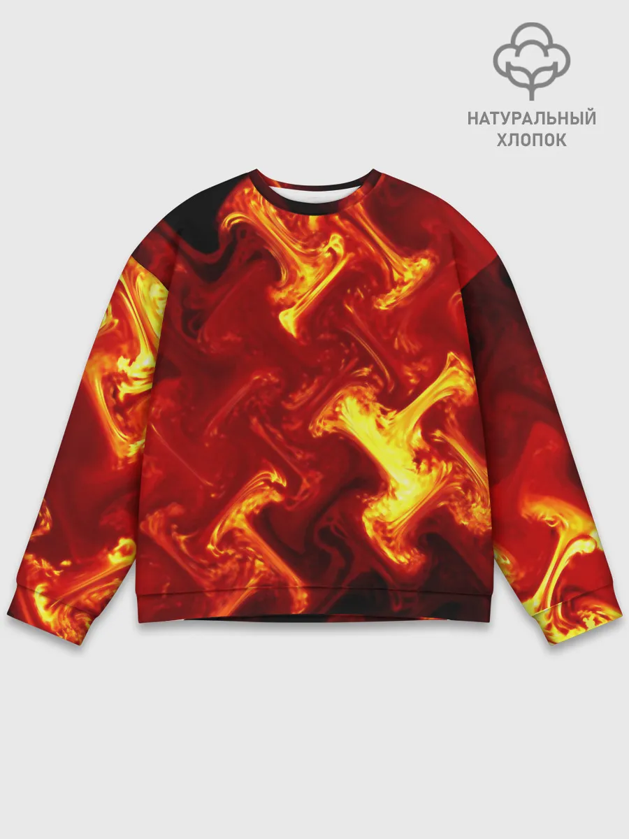 Мужской свитшот базовый / Огненная лава